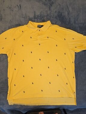 Polo by Ralph Lauren Yellow Polo with Navy Pony Embroidery